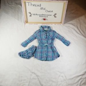 Roxy Girl 12-18 month plaid turquoise dress